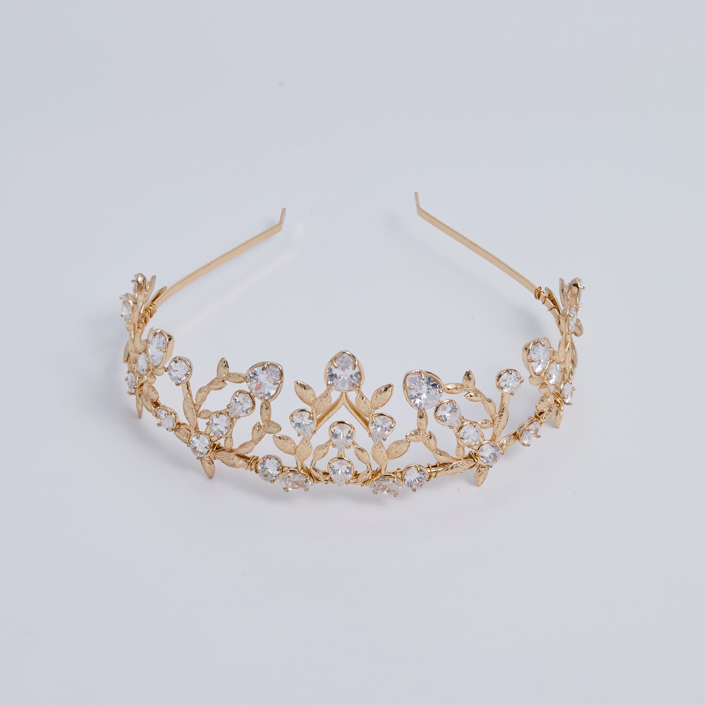VICTORIA | Goldkristall-Brautkrone-Tiara