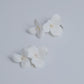 ISABELLA | Flowers and Pearl Wedding Hair Comb, White Porcelain