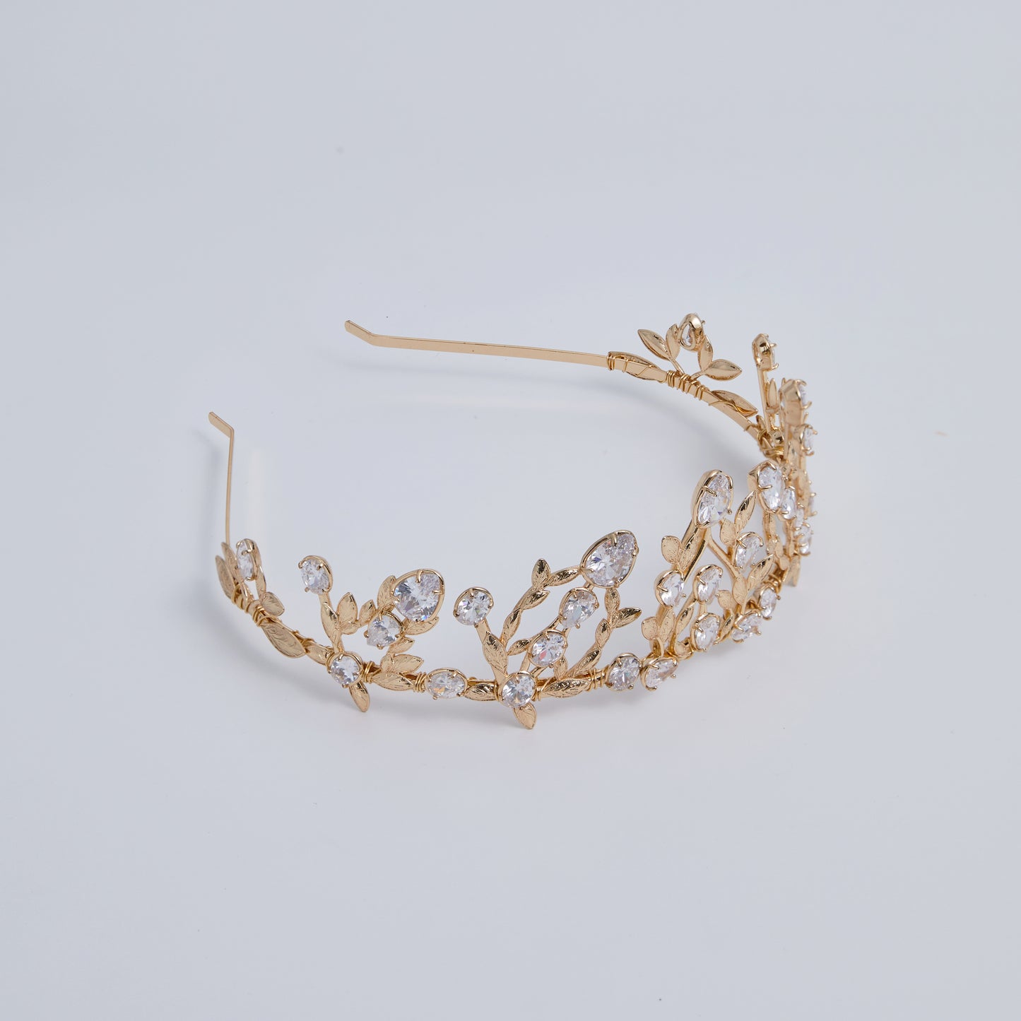 VICTORIA | Goldkristall-Brautkrone-Tiara