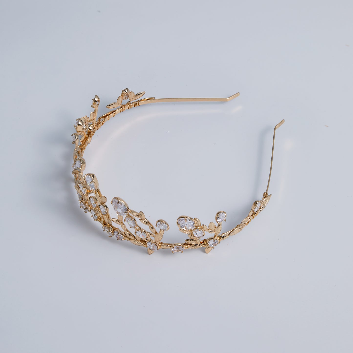 VICTORIA | Goldkristall-Brautkrone-Tiara