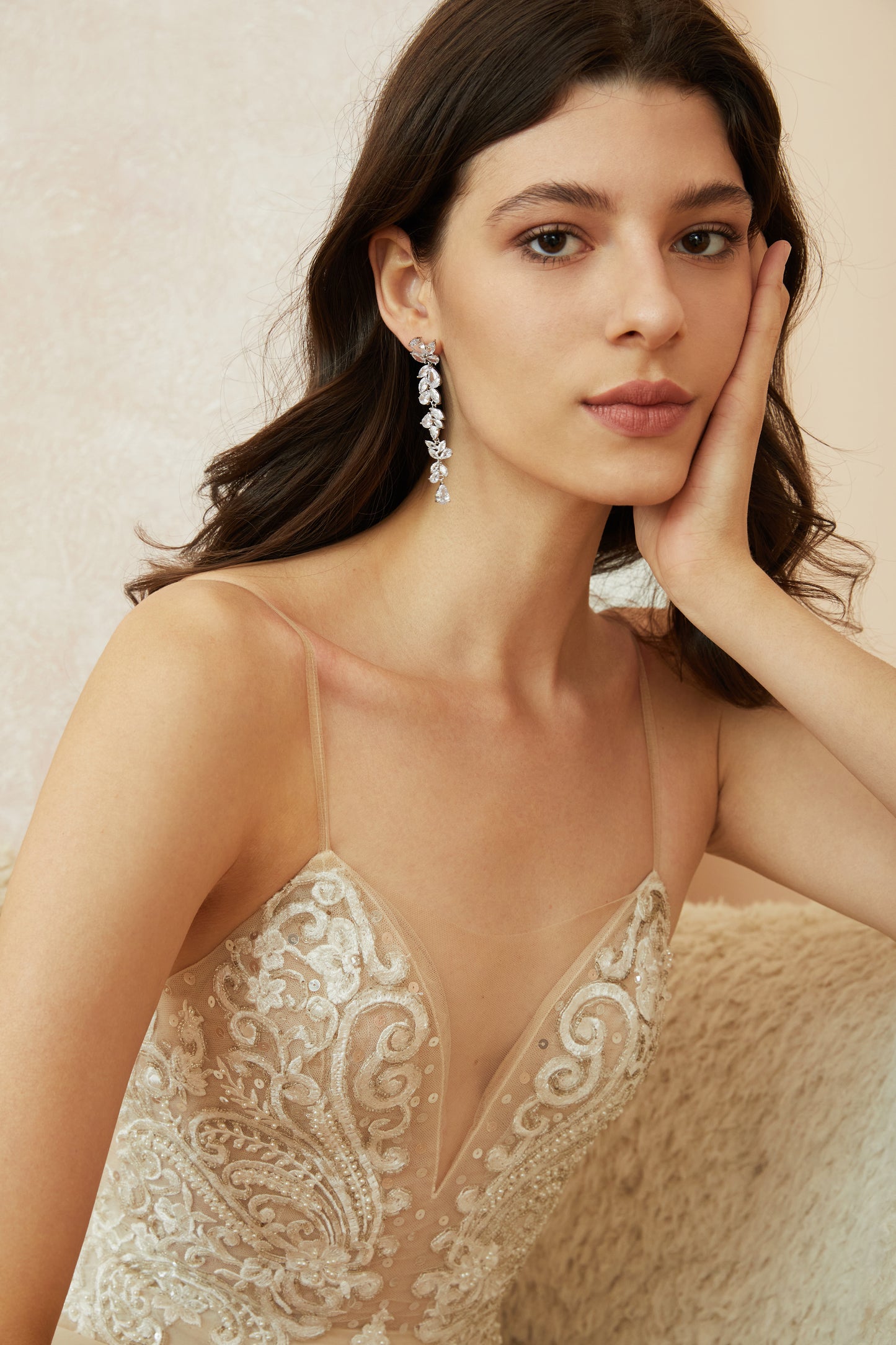 Statement Crystal Bridal Earrings.