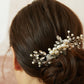 Rhinestone & Pearls Bridal Hair Comb.
