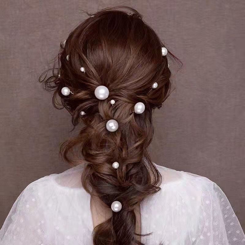 Pearl Bridal Hair Pin, Wedding Hairpiece, Pearl Pin, Gold Silver Large Pearl Hair Pin, Bridesmaid Hair Pin,Bridal Hair Accessories
