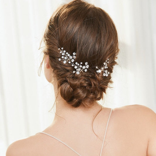 3pc Delicate Crystal Bridal Hair Pin, Bridesmaid Bridal Hairpiece, Bridal Hair Accessories,Wedding Hairpiece,Bridal Hair Vine,Hair Jewellery