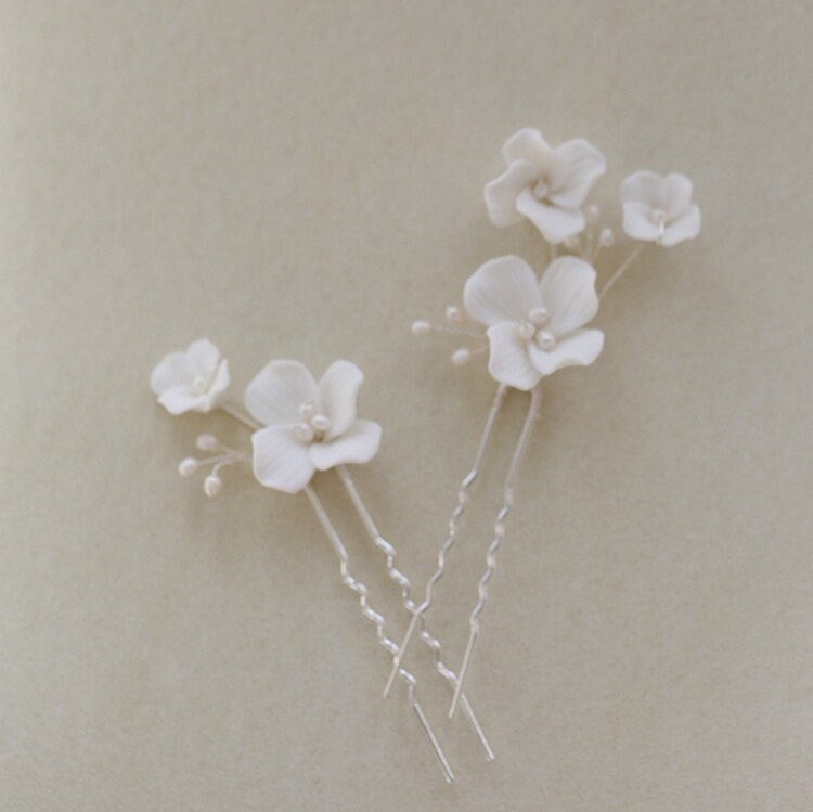 ISLA 丨Duo Flower Bridal Hairpins