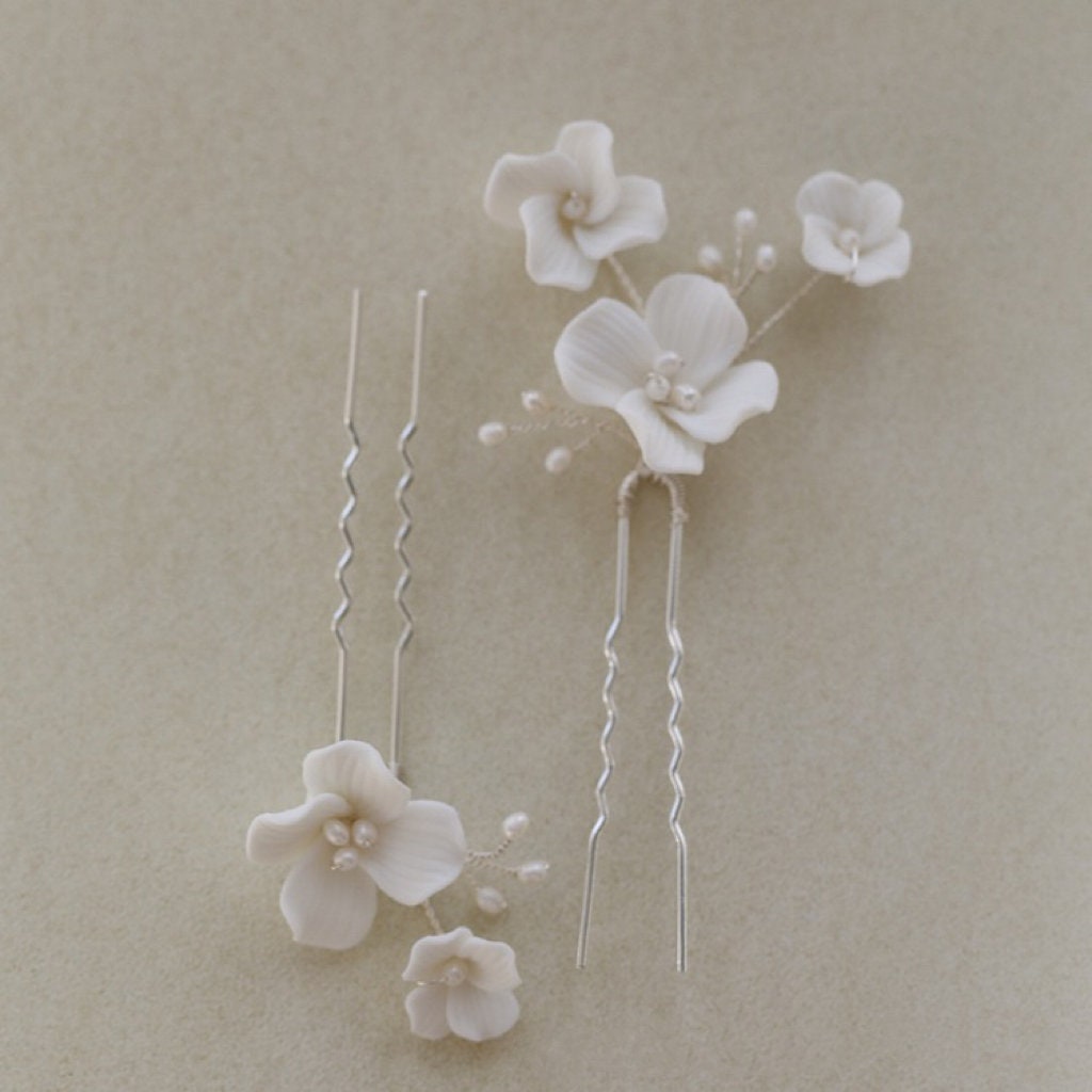ISLA 丨Duo Flower Bridal Hairpins