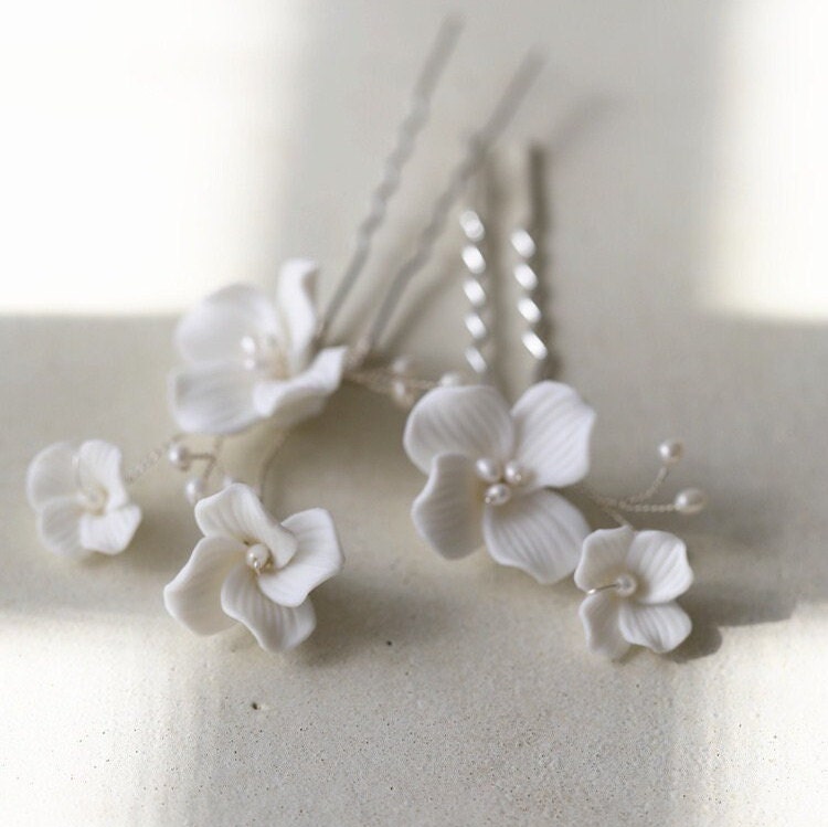 ISLA 丨Duo Flower Bridal Hairpins