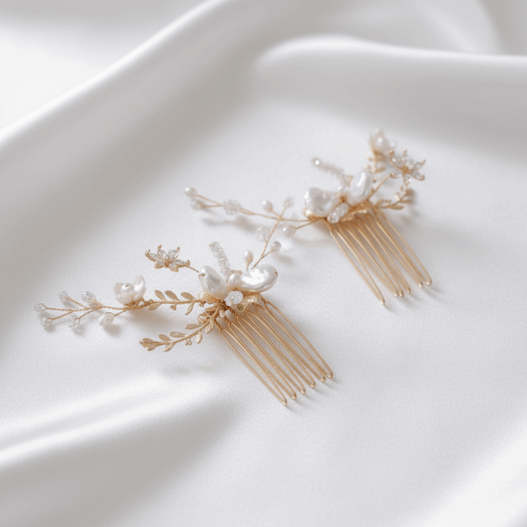 Lumière Fleur Pearl & Crystal Bridal Hair Pins Set