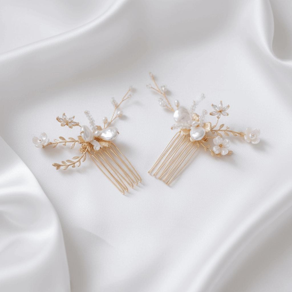 Lumière Fleur Pearl & Crystal Bridal Hair Pins Set