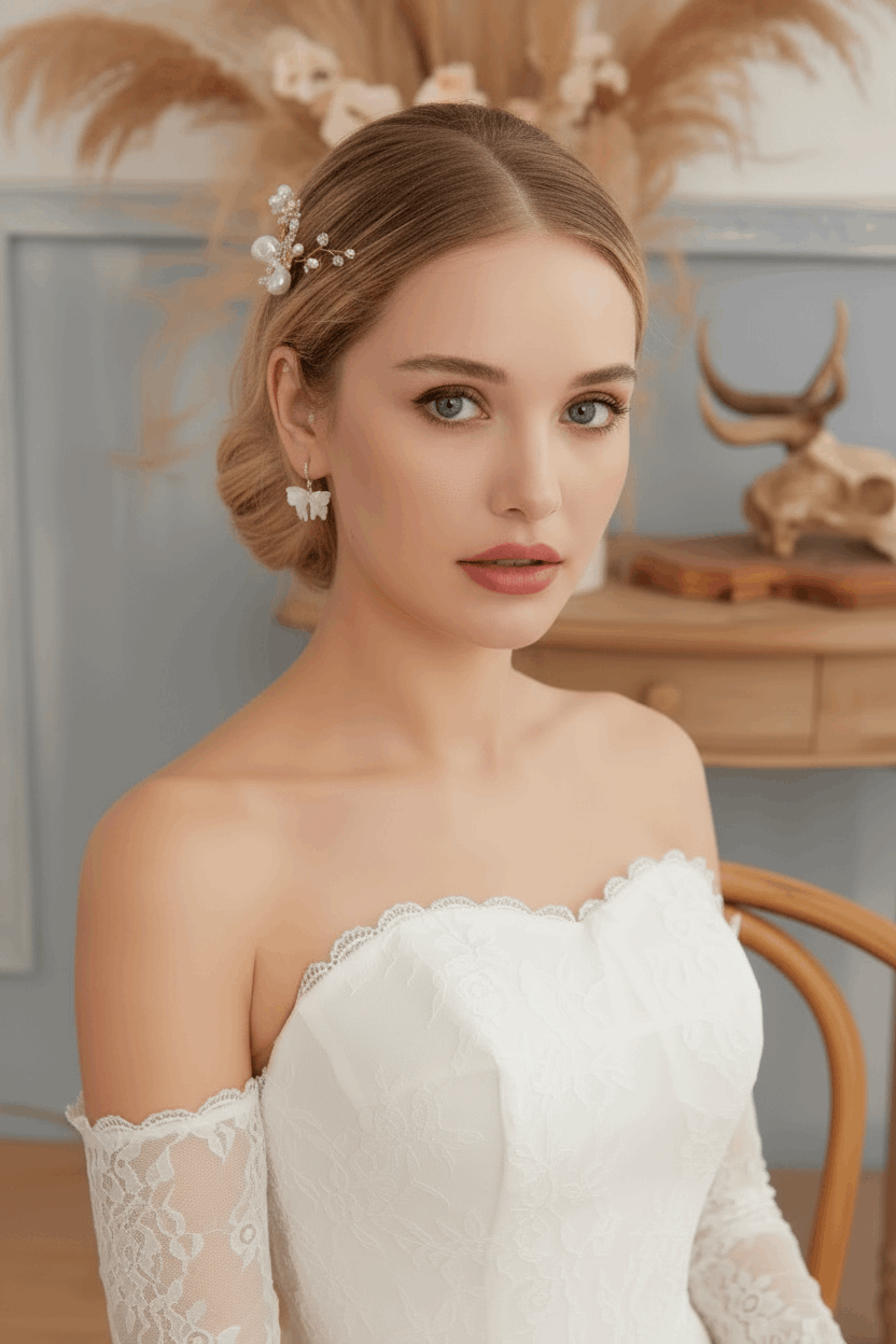 Lumière Fleur Pearl & Crystal Bridal Hair Pins Set