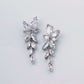Matching MADELEINE floral cz crystal drop earrings