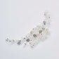 Silver-plated wedding hair comb with sparkling crystal details