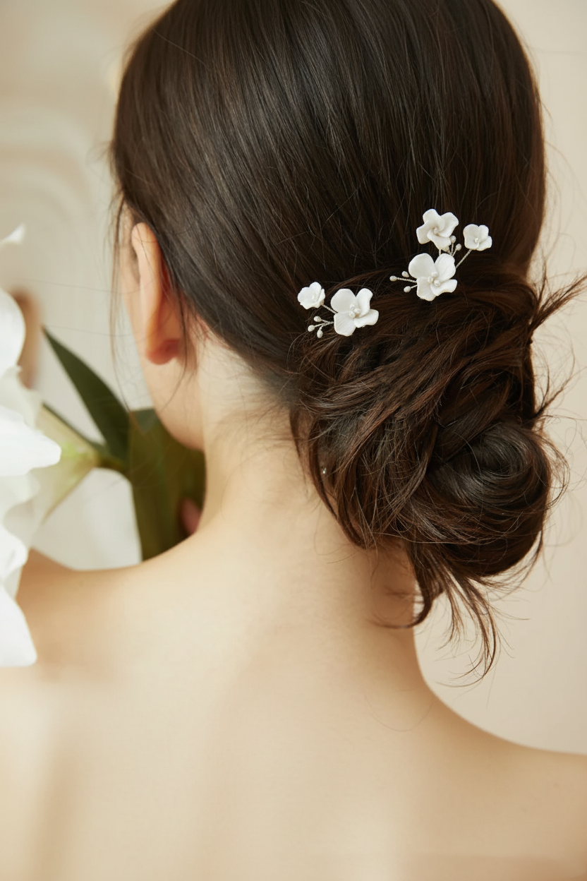 ISLA — Duo Flower Bridal Hairpins