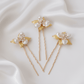 Lumière Fleur Pearl & Crystal Bridal Hair Pins Set