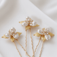Lumière Fleur Pearl & Crystal Bridal Hair Pins Set