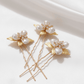 Lumière Fleur Pearl & Crystal Bridal Hair Pins Set