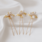 Lumière Fleur Pearl & Crystal Bridal Hair Pins Set