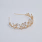 VICTORIA | Gold Crystal Bridal Crown Tiara