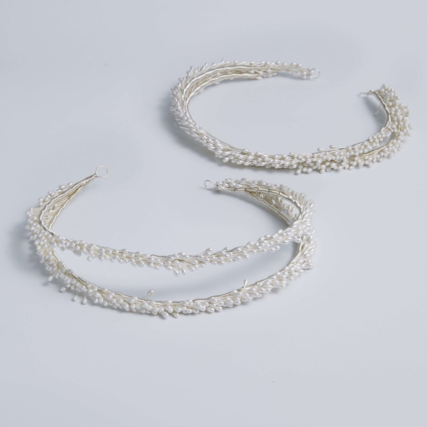 LEILA | Retro Duo Row Headband Baby's Breath Inspired