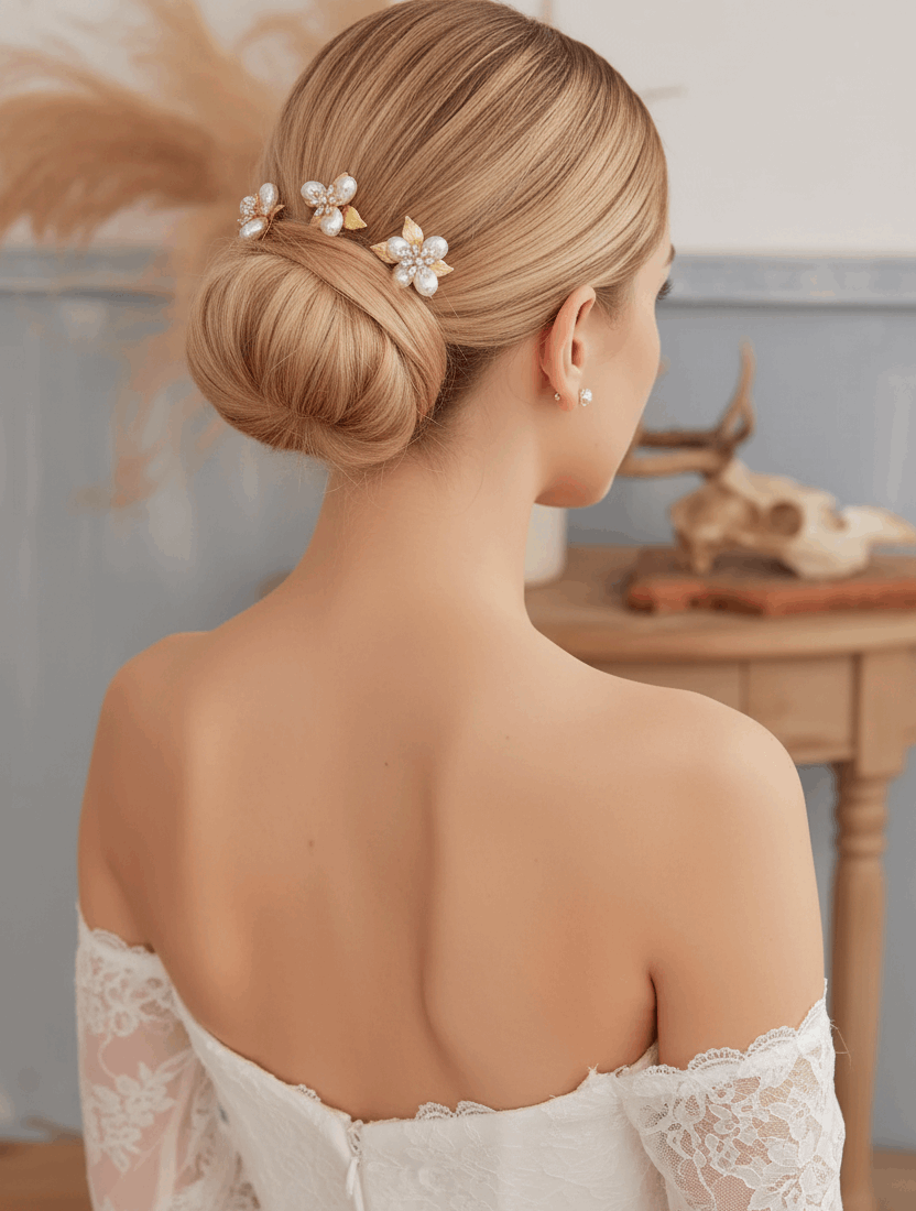 Lumière Fleur Pearl & Crystal Bridal Hair Pins Set