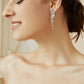 Long Crystal Bridal Earrings.