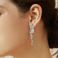 Long Crystal Bridal Earrings.