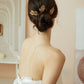 Minimalist and Delicate Gold Leaf Bridal Hair Pins.