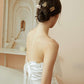 Minimalist and Delicate Gold Leaf Bridal Hair Pins.