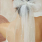 Tulle Pearl Bridal Hair Bow.