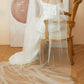 Tulle Long Bridal Veil with Pearls.