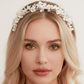 MICHELLE | Delicate Porcelain White Floral Bridal Headband