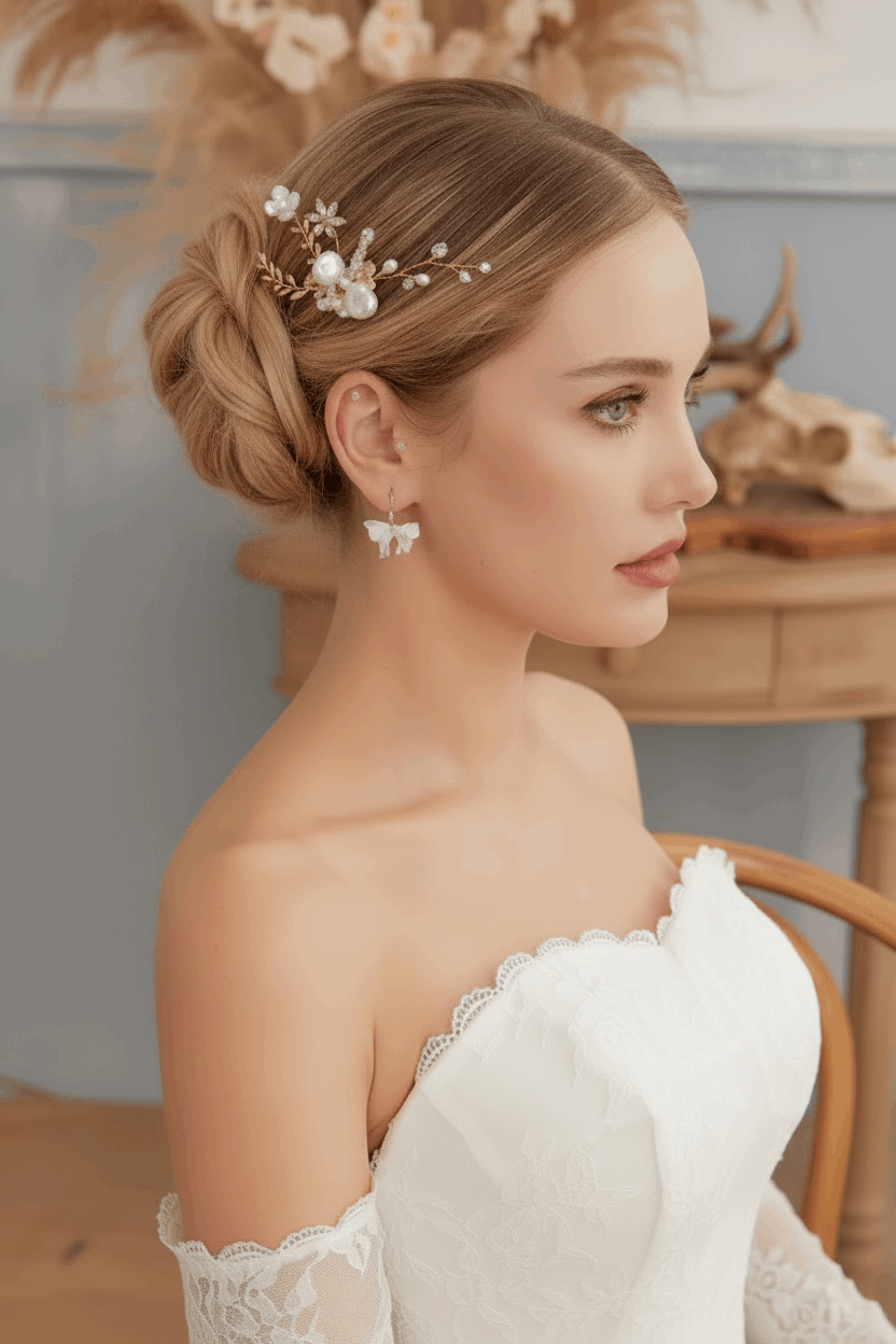Lumière Fleur Pearl & Crystal Bridal Hair Pins Set