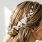 NINA | Handmade Ceramic Flower Beaded Bridal Hair Comb