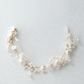 YINIW | Handmade Seed Bead Floral Bridal Headband with Pearl Firework Earrings Set