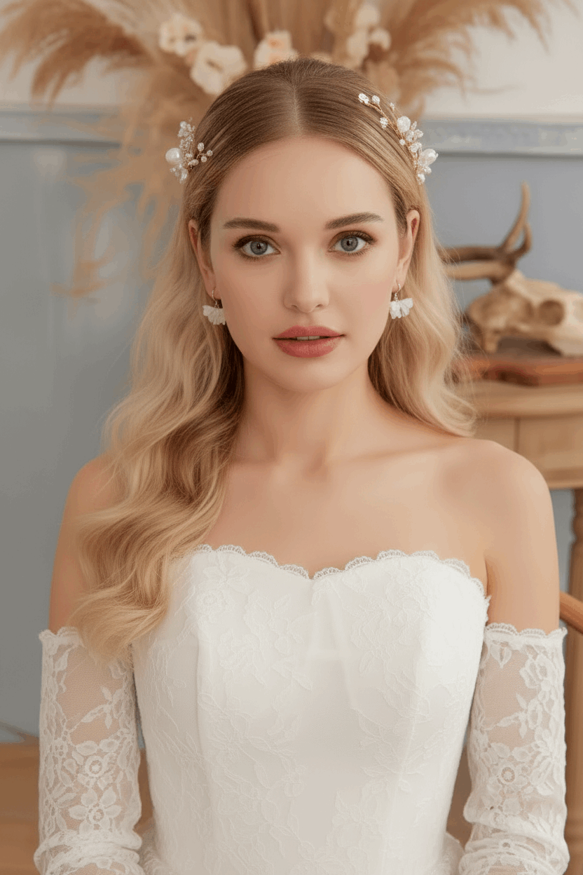 Lumière Fleur Pearl & Crystal Bridal Hair Pins Set