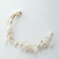 YINIW | Handmade Seed Bead Floral Bridal Headband with Pearl Firework Earrings Set