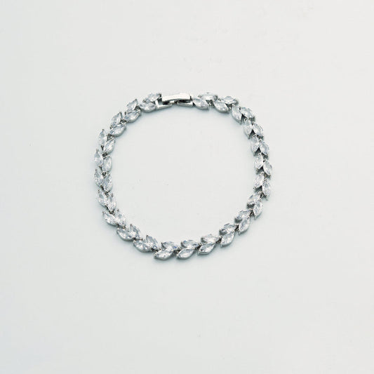 Silver Bridal Cubic Zirconia Bracelet