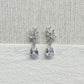 Pair of EVIE sparkling bridal earrings with cubic zirconia crystals