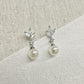 ANGELINA丨Bridal Crystal Earrings with Pearl Drop