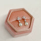 ANGELINA丨Bridal Crystal Earrings with Pearl Drop