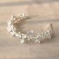 Delicate Porcelain White Floral Bridal Headband,