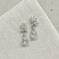 EVIE丨Dainty Crystal Bridal Drop Earrings