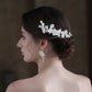 Brauthaarkamm aus weißem Porzellan mit Blumenmuster