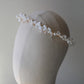 LUMINA | Delicate Porcelain White Floral Bridal Headband with Pearl