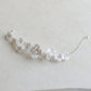 Set of 6 Delicate Pearl and Porcelain Floral Bridal Hairpin