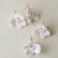 Delicate White Flower Bridal Earrings