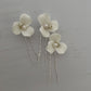 MADELEINE丨 Flowers and Pearl Wedding Hair Comb and Hairpin Set