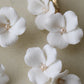 White Porcelain Flower Hair Clip