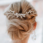 Blue Opal and Rhinestone Bridal Hair 