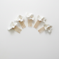 Ceramic flower bridal hair comb with matching earrings - white & gold